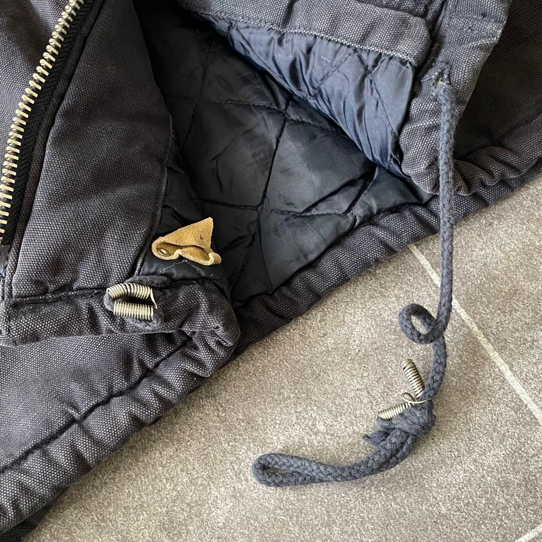 90's ヴィンテージ ダック ファイヤーマンジャケット 短丈 茄子紺 L