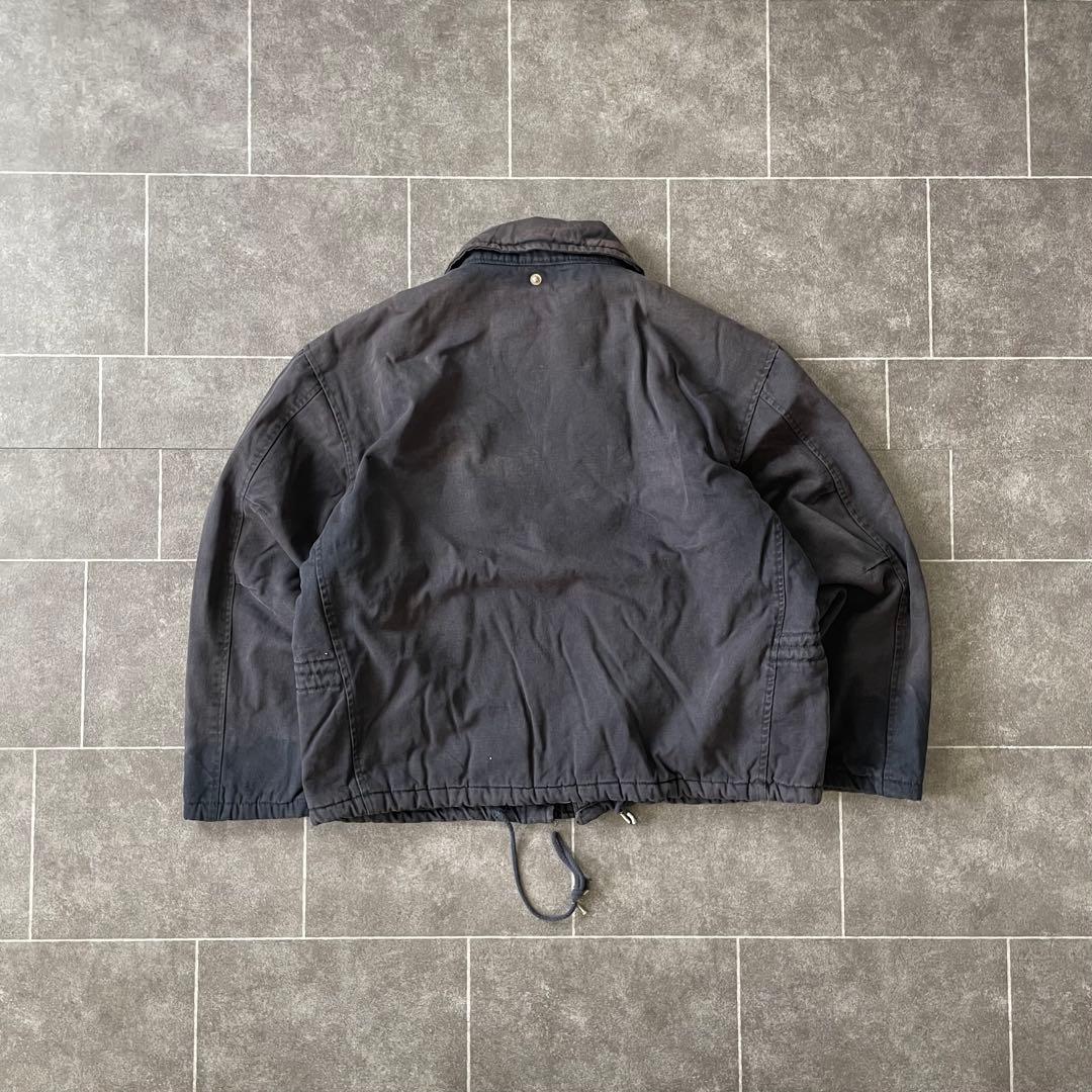 90's ヴィンテージ ダック ファイヤーマンジャケット 短丈 茄子紺 L