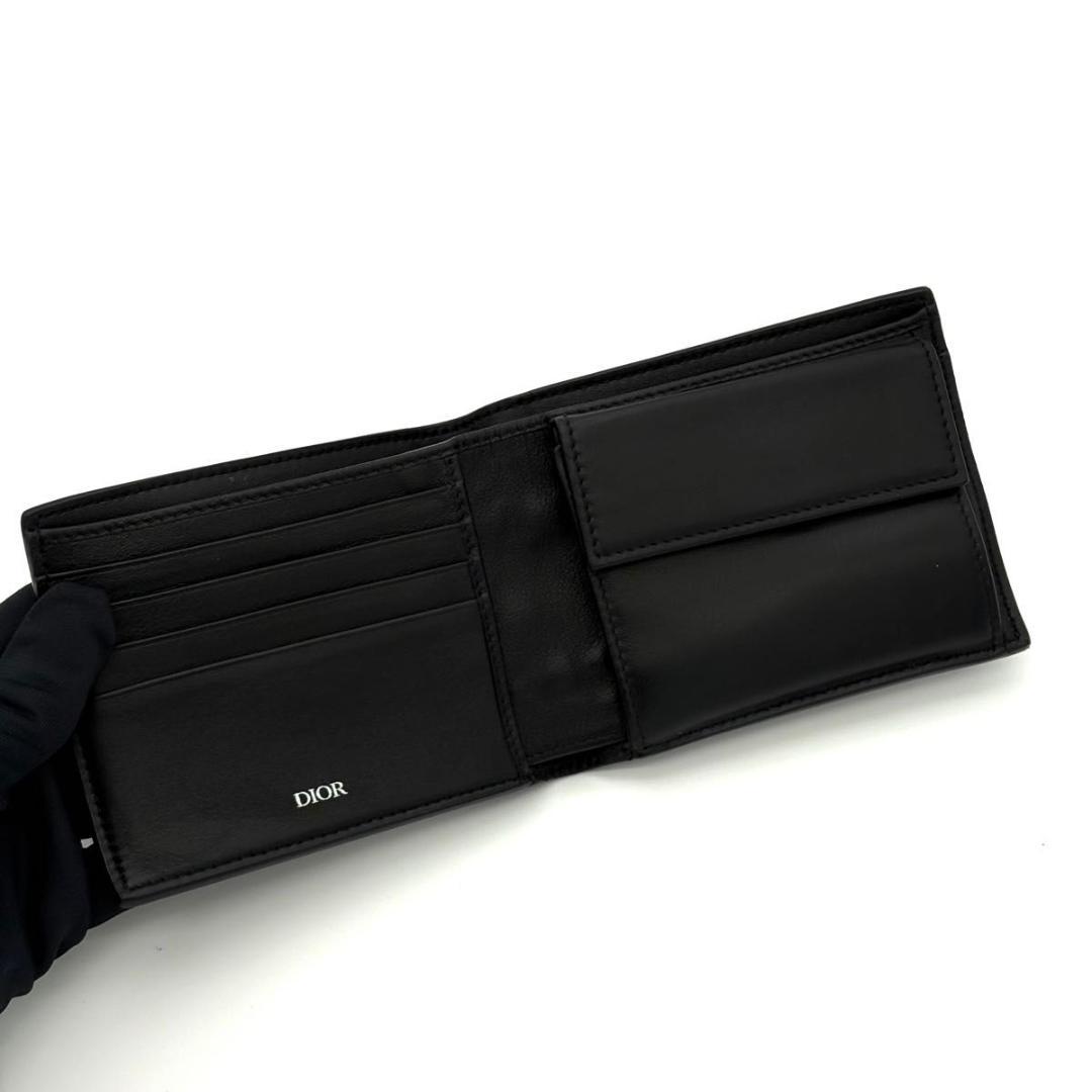 ディオール 折財布 オブリーク トロッター柄 ギャラクシー 黒 ブラック2533