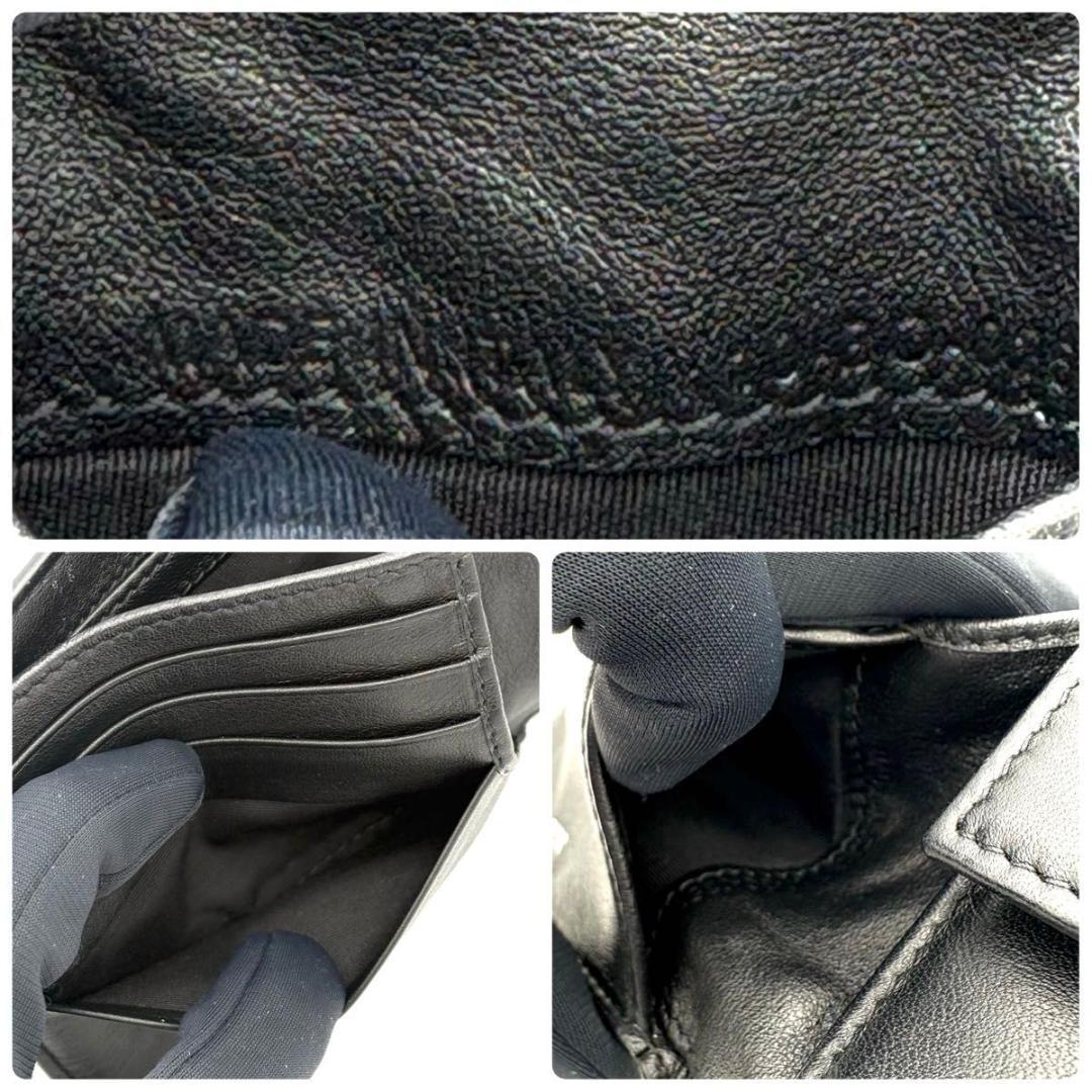 ディオール 折財布 オブリーク トロッター柄 ギャラクシー 黒 ブラック2533