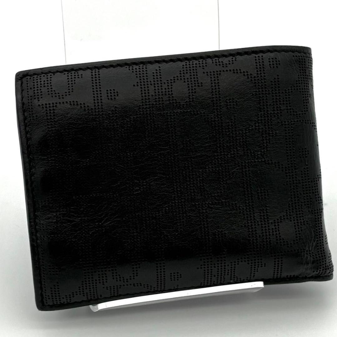 ディオール 折財布 オブリーク トロッター柄 ギャラクシー 黒 ブラック2533