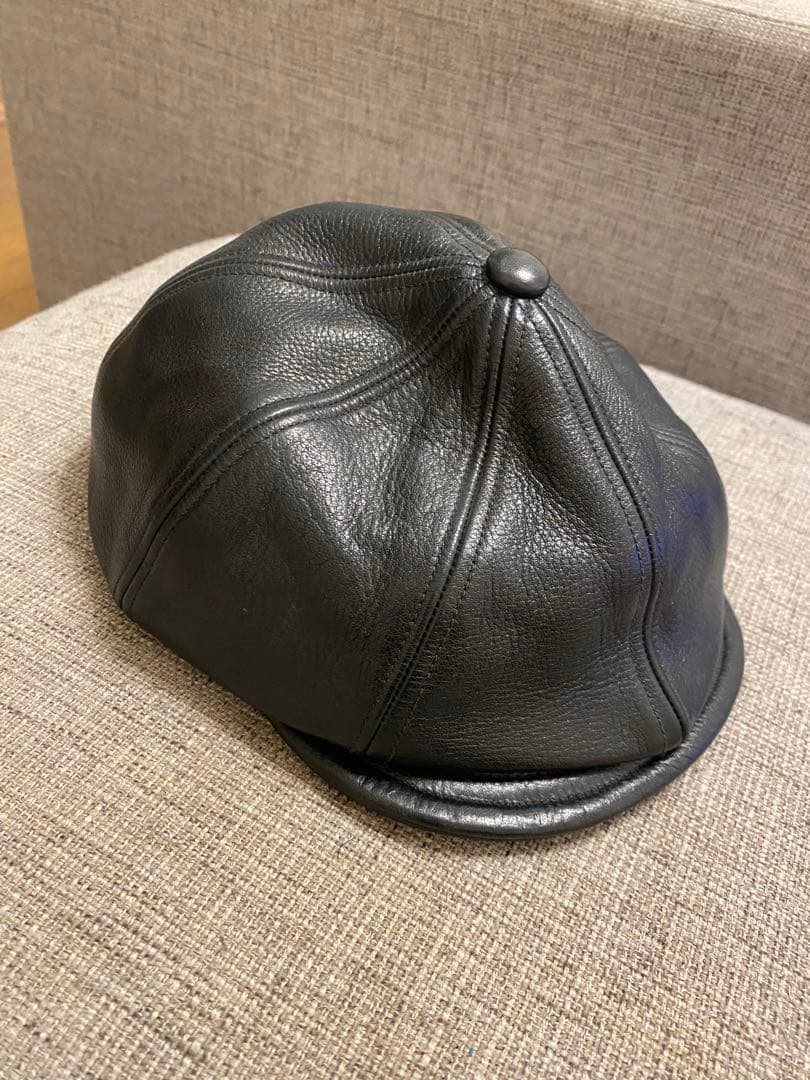 UNION SPECIAL OVERALLS CO. 黒レザーキャスケット