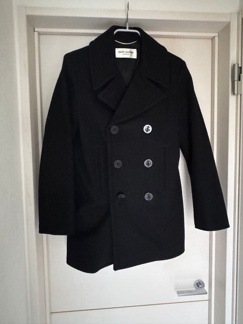 SAINT LAURENT エディ期　黒 ピーコート　連休セール