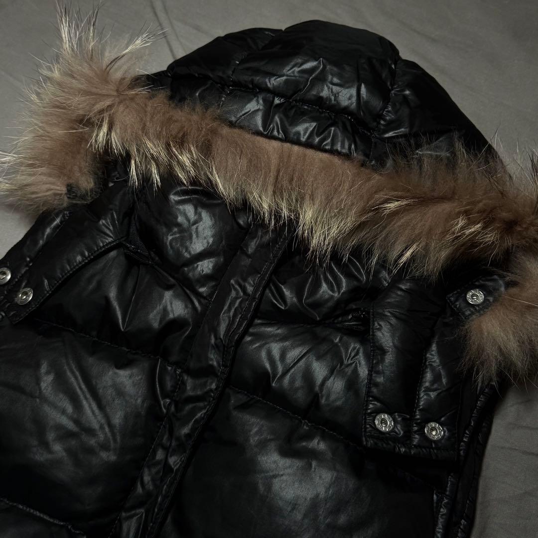 00s archive 平成初期 ファーダウンベスト 平成ギャル 短丈 y2k