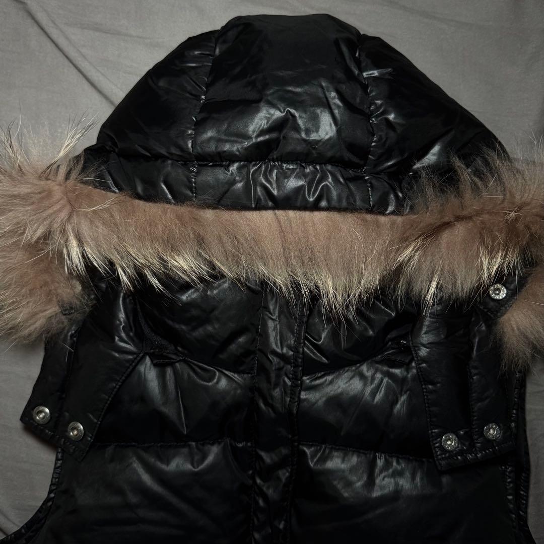 00s archive 平成初期 ファーダウンベスト 平成ギャル 短丈 y2k