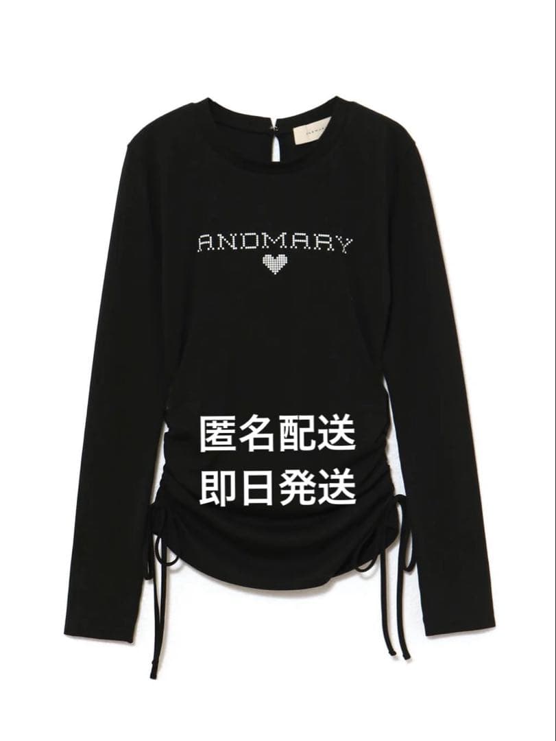 Dot mary logo tops BLACK①