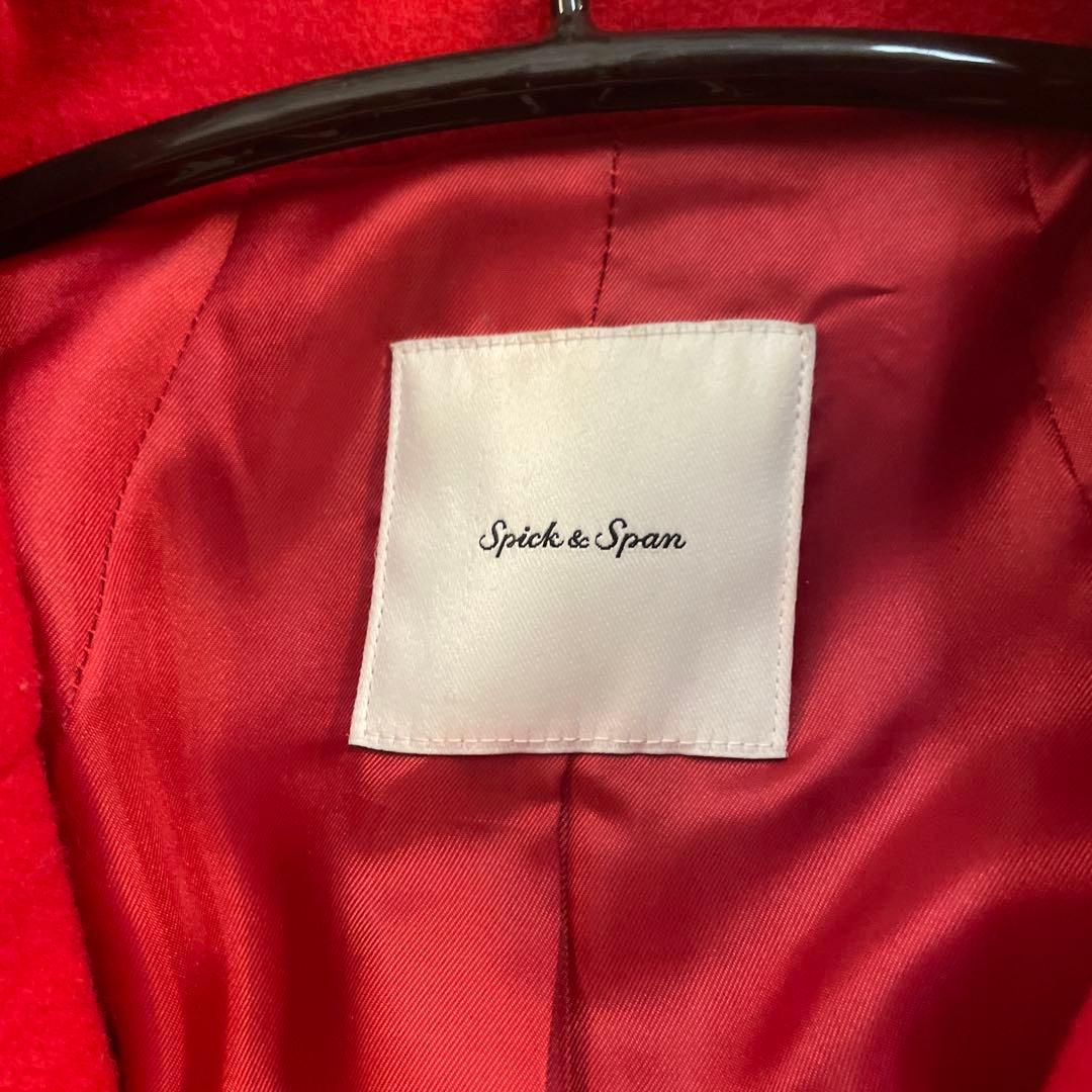 Spick & Span 赤 ダブルブレスト ピーコート38