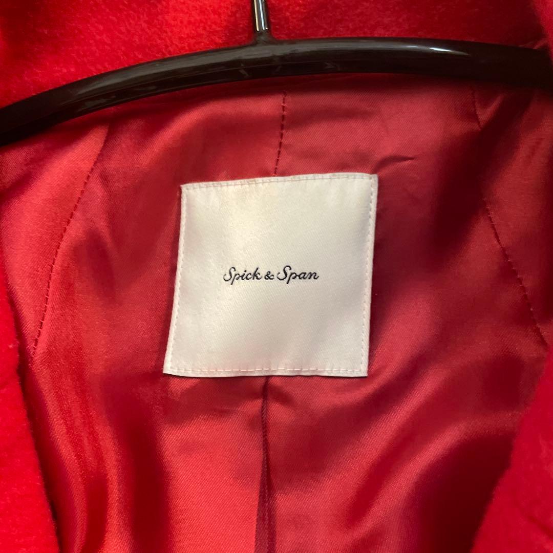 Spick & Span 赤 ダブルブレスト ピーコート38