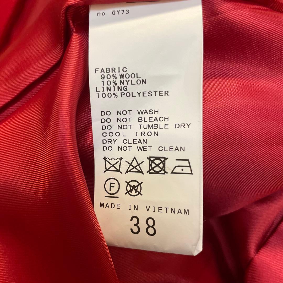 Spick & Span 赤 ダブルブレスト ピーコート38