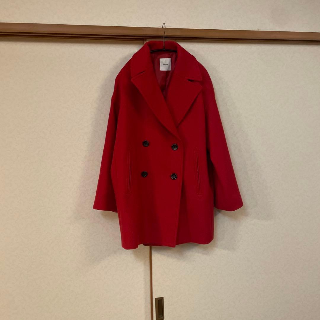 Spick & Span 赤 ダブルブレスト ピーコート38