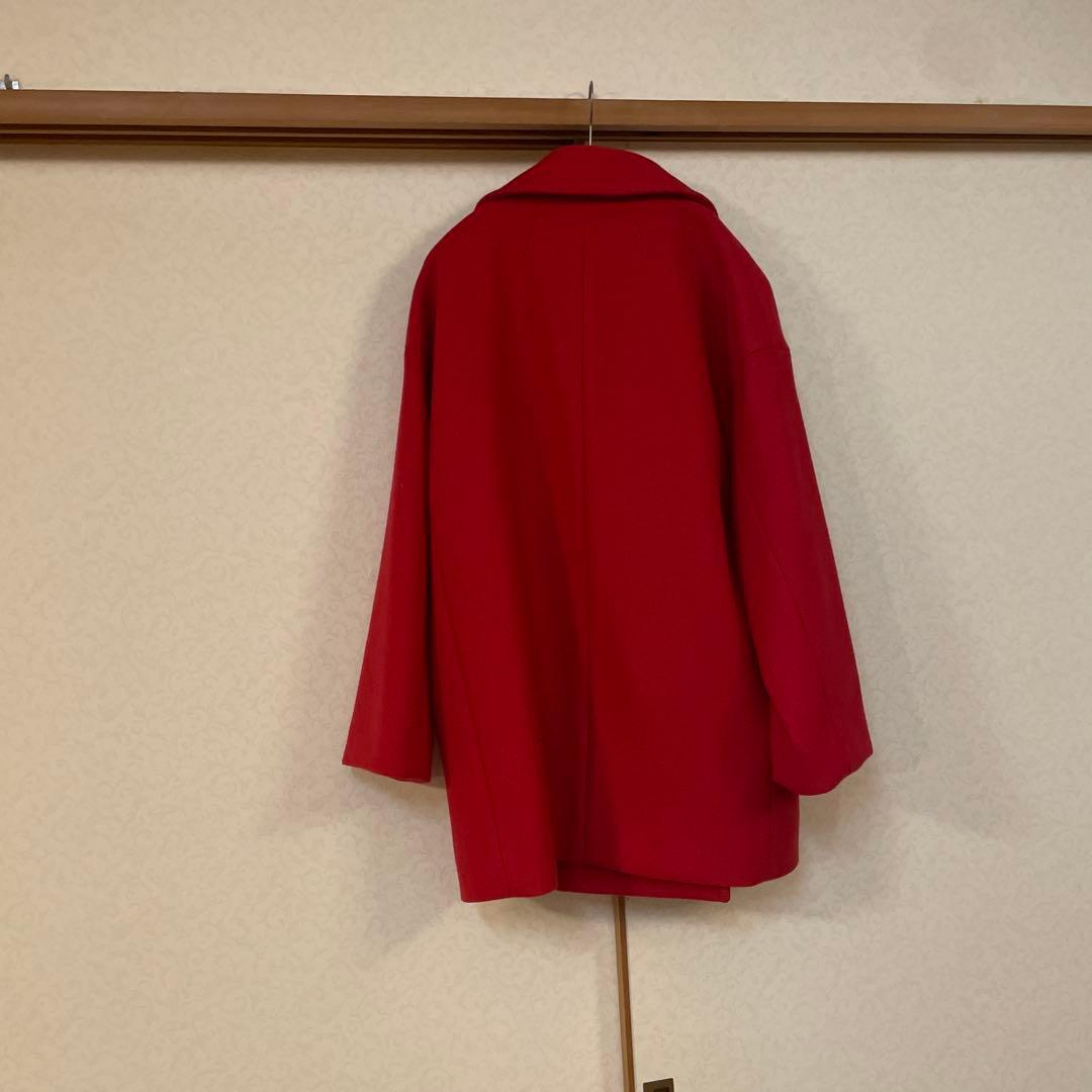 Spick & Span 赤 ダブルブレスト ピーコート38