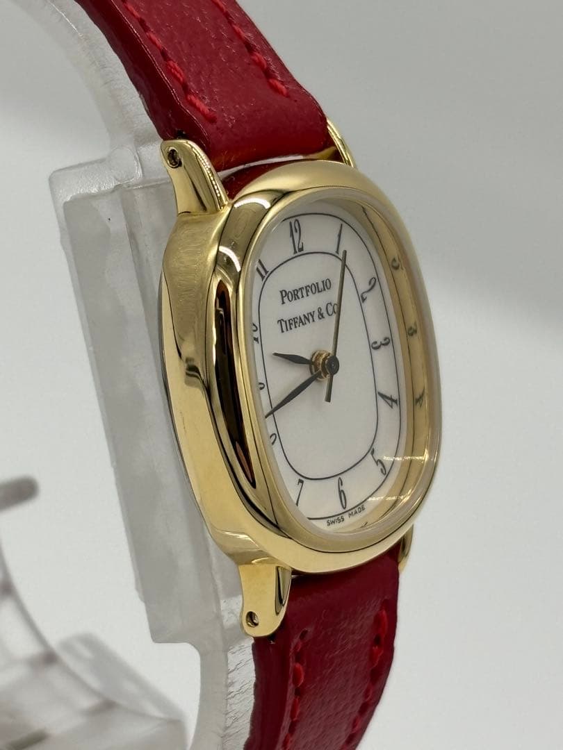 【美品】ティファニー ポートフォリオ クォーツ 【稼働品】箱 専用ケース付き