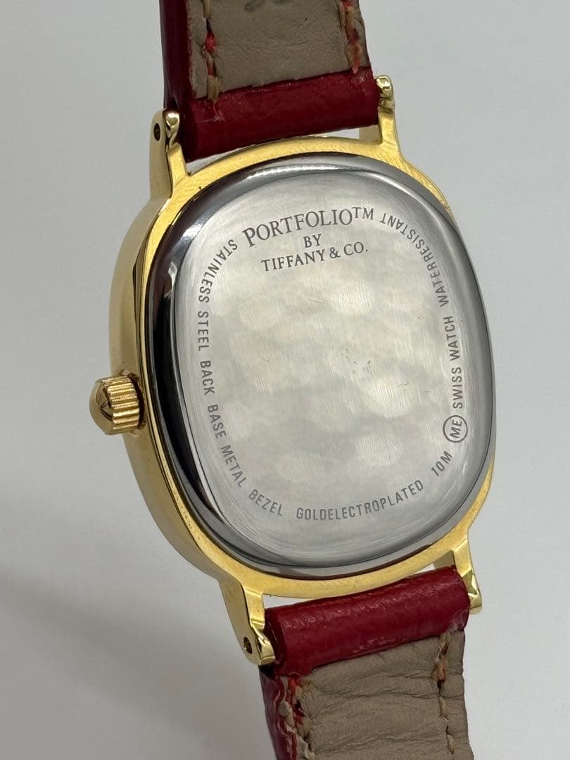 【美品】ティファニー ポートフォリオ クォーツ 【稼働品】箱 専用ケース付き