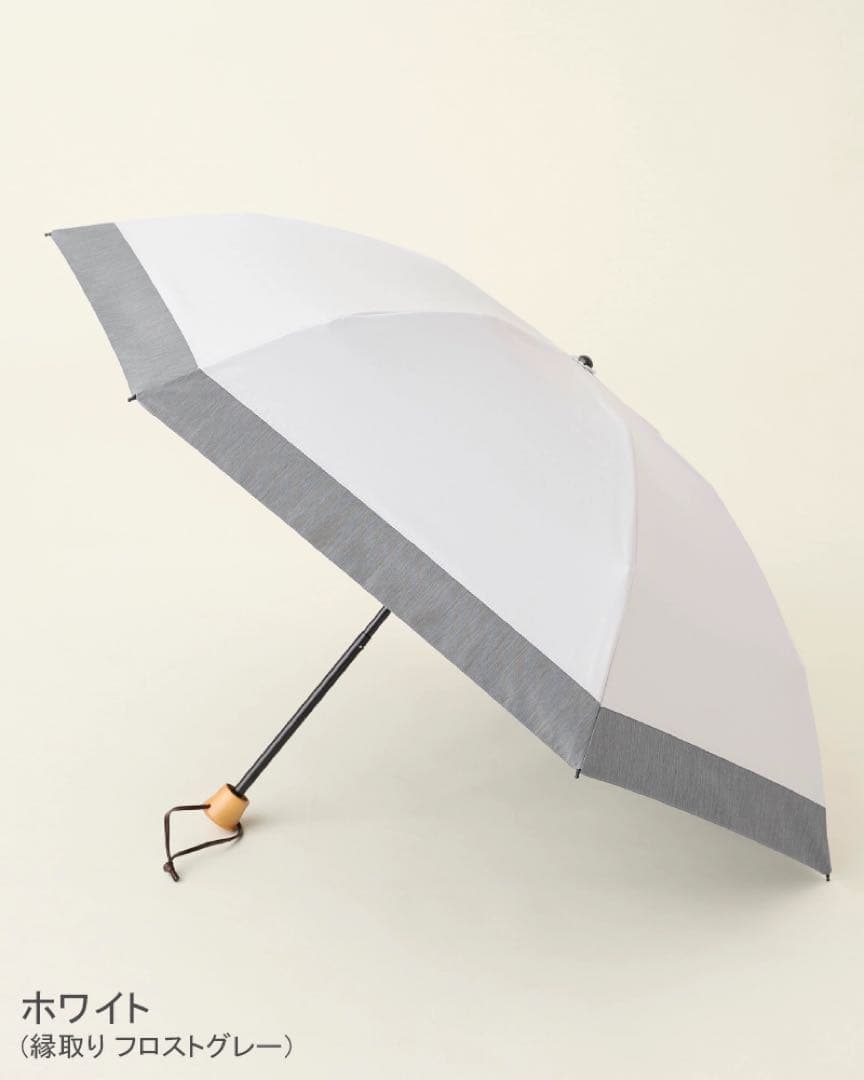 サンバリア100 折りたたみ日傘 3段折 三段折 コンビ ホワイト