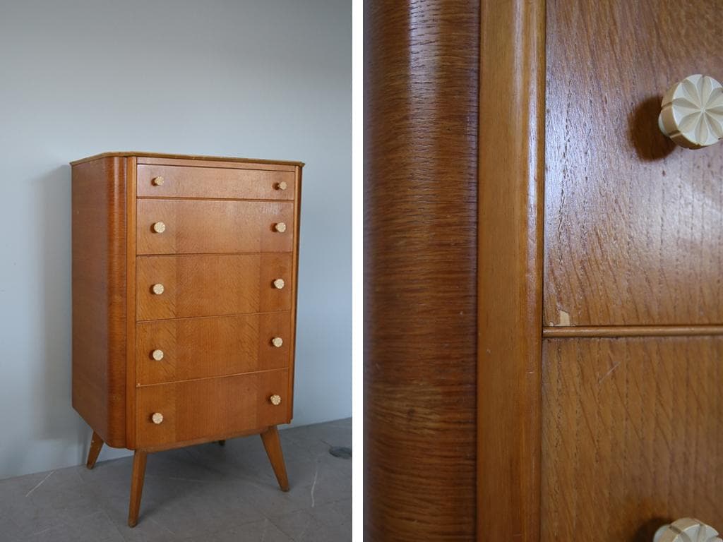 英国アンティークworthy5杯ドロワー/木製チェストタンス92-272