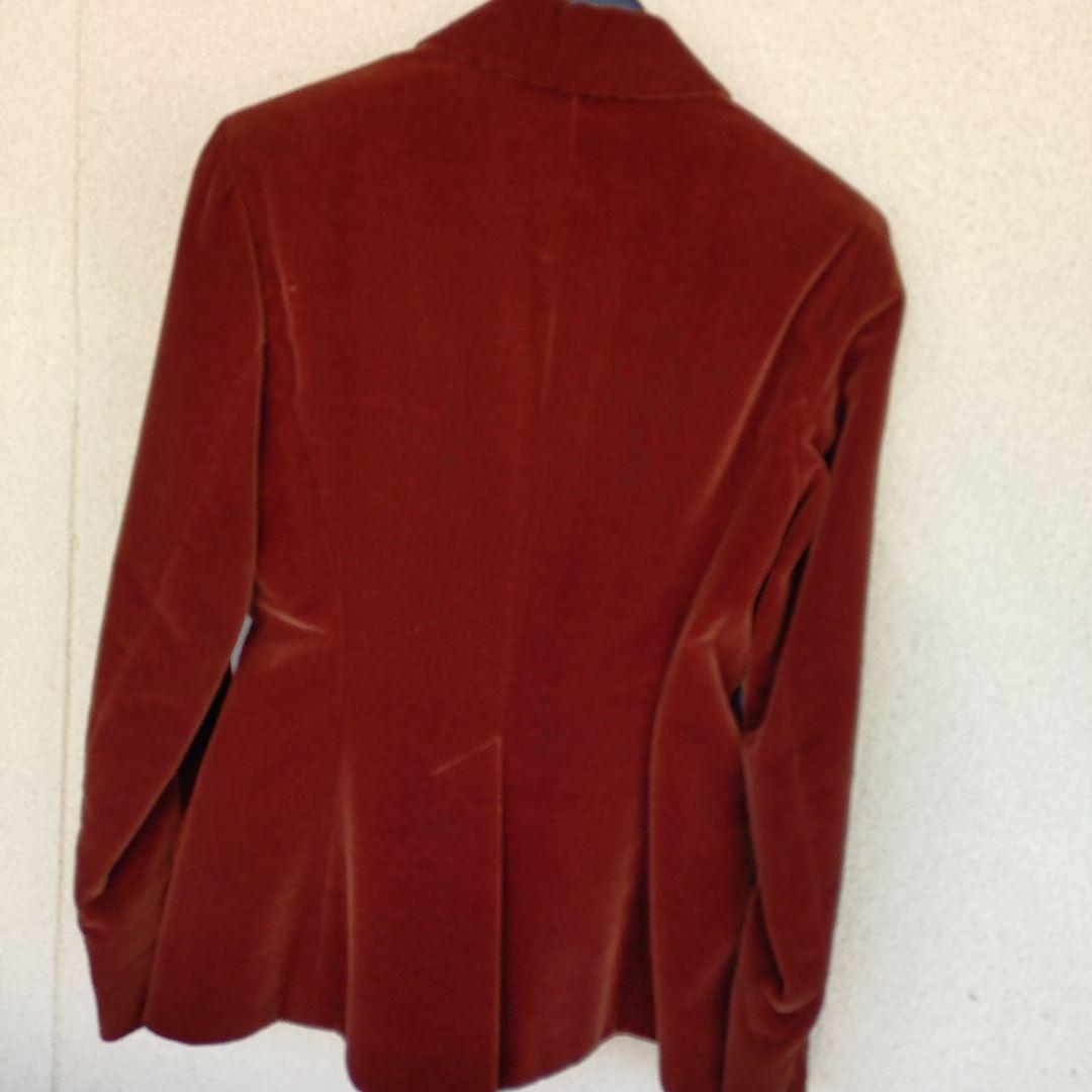 HERMÈS テーラードジャケット 40 バーガンディ