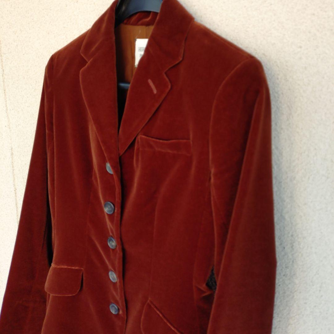HERMÈS テーラードジャケット 40 バーガンディ