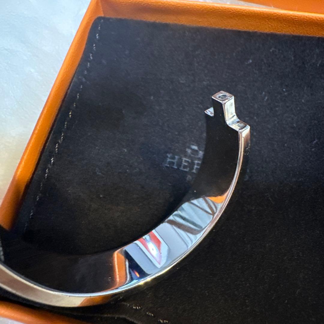HERMES オレンジ バングル　クリックH エナメルブレスレット