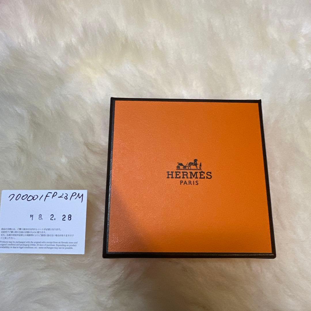 HERMES オレンジ バングル　クリックH エナメルブレスレット