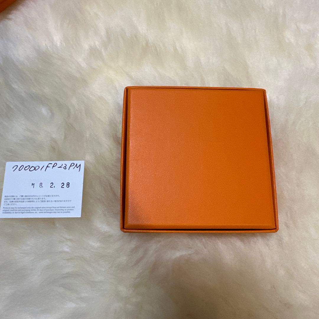 HERMES オレンジ バングル　クリックH エナメルブレスレット