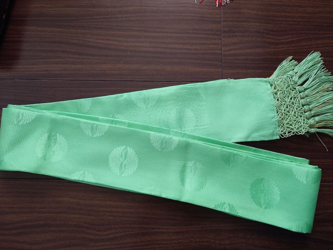 七五三　着物　筥迫セット　長襦袢　7歳　女の子　絞り柄　袋帯