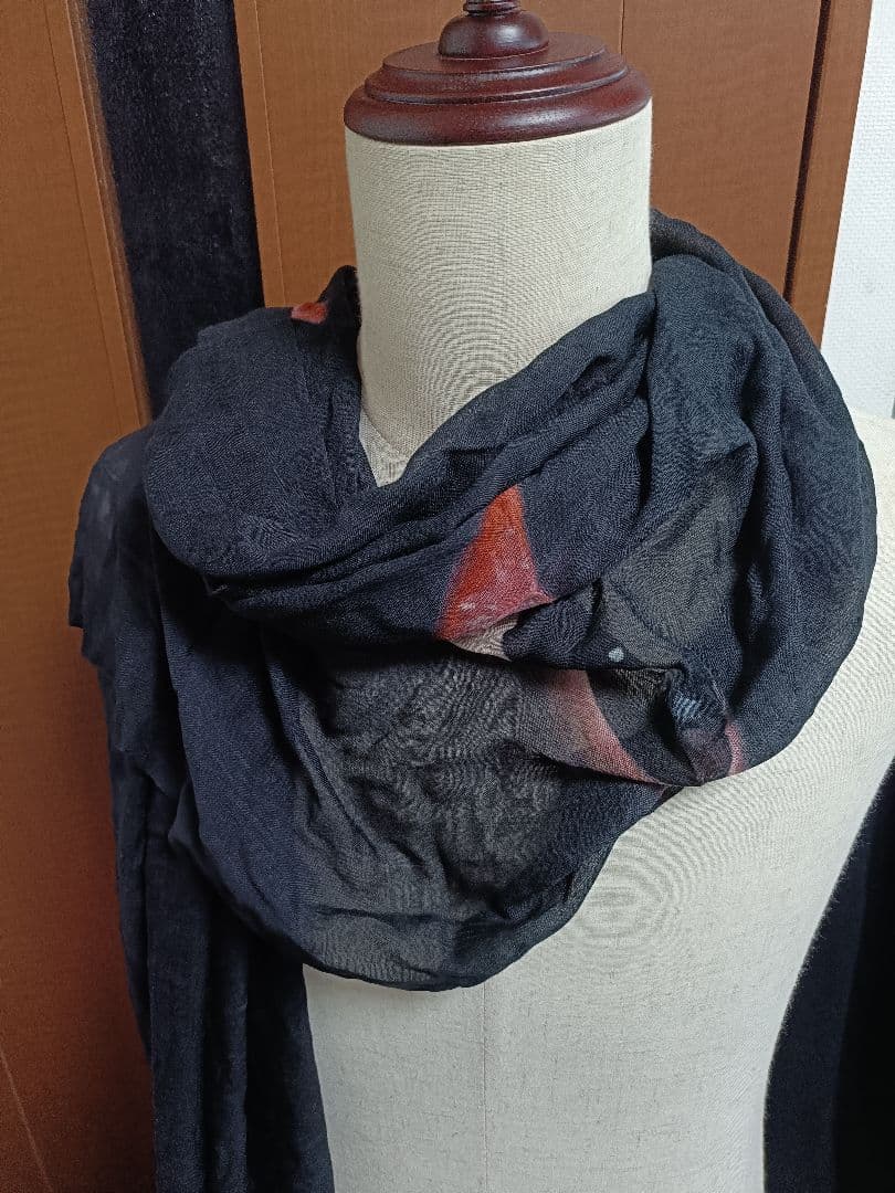 ヨウジヤマモトプールオム 21ss 目玉　ストール　レーヨンシルク