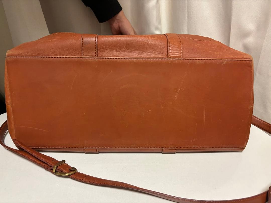 COACH ブラウン レザーボストンバッグ