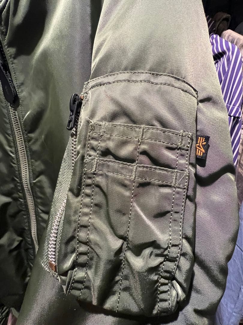 そー様　ALPHA INDUSTRIES MA-1 ジャケットセージグリーン L