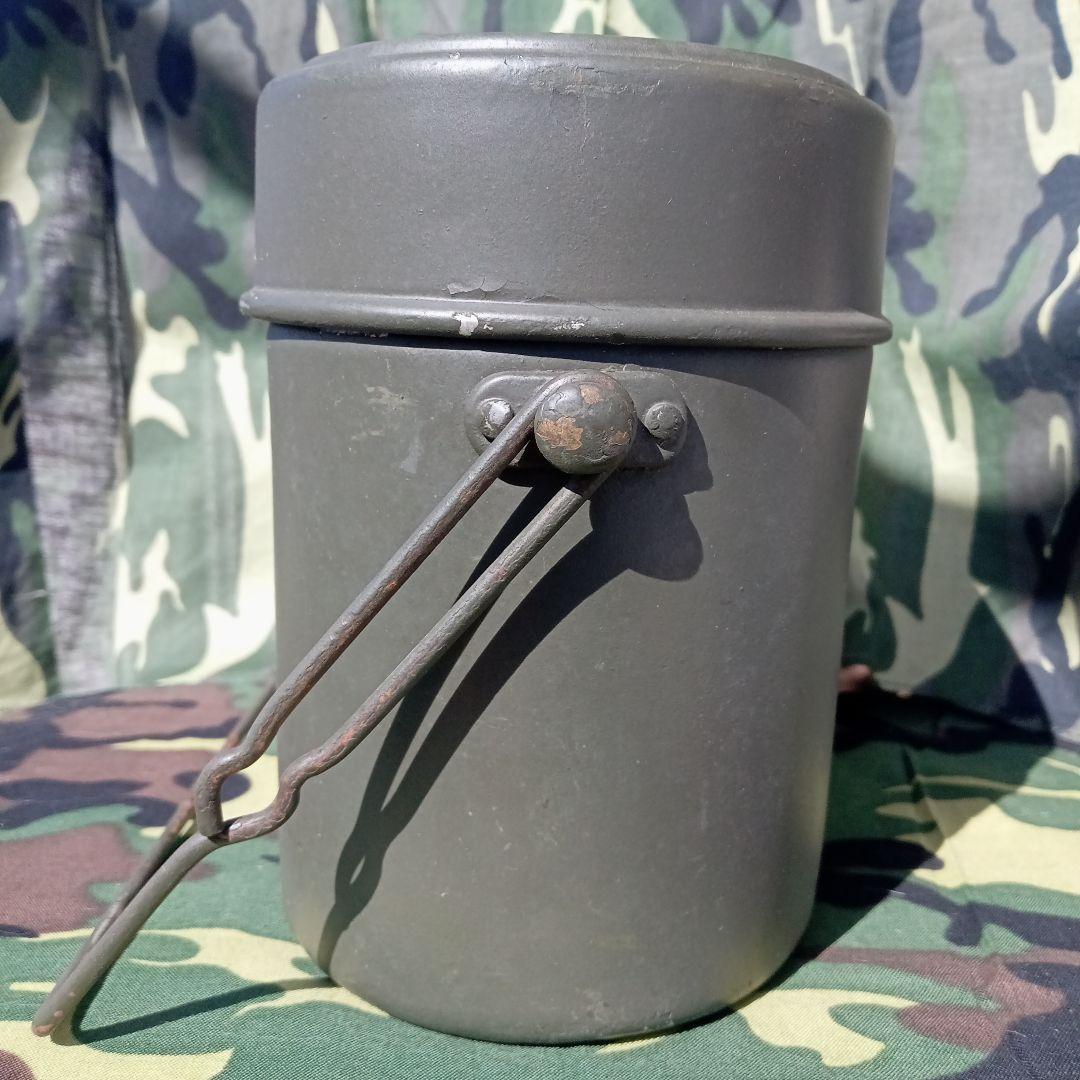 陸上自衛隊１型戦闘飯盒　桜Qマーク　官給品　１９５７年製　ビンテージ　美品