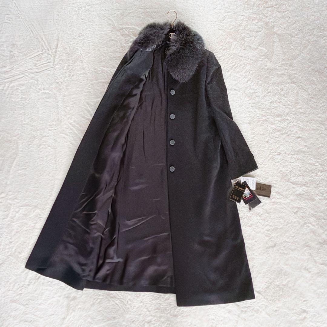 新品タグ付き✨【ピュアカシミヤ】ブルーフォックス マキシ丈ロングコート 2way