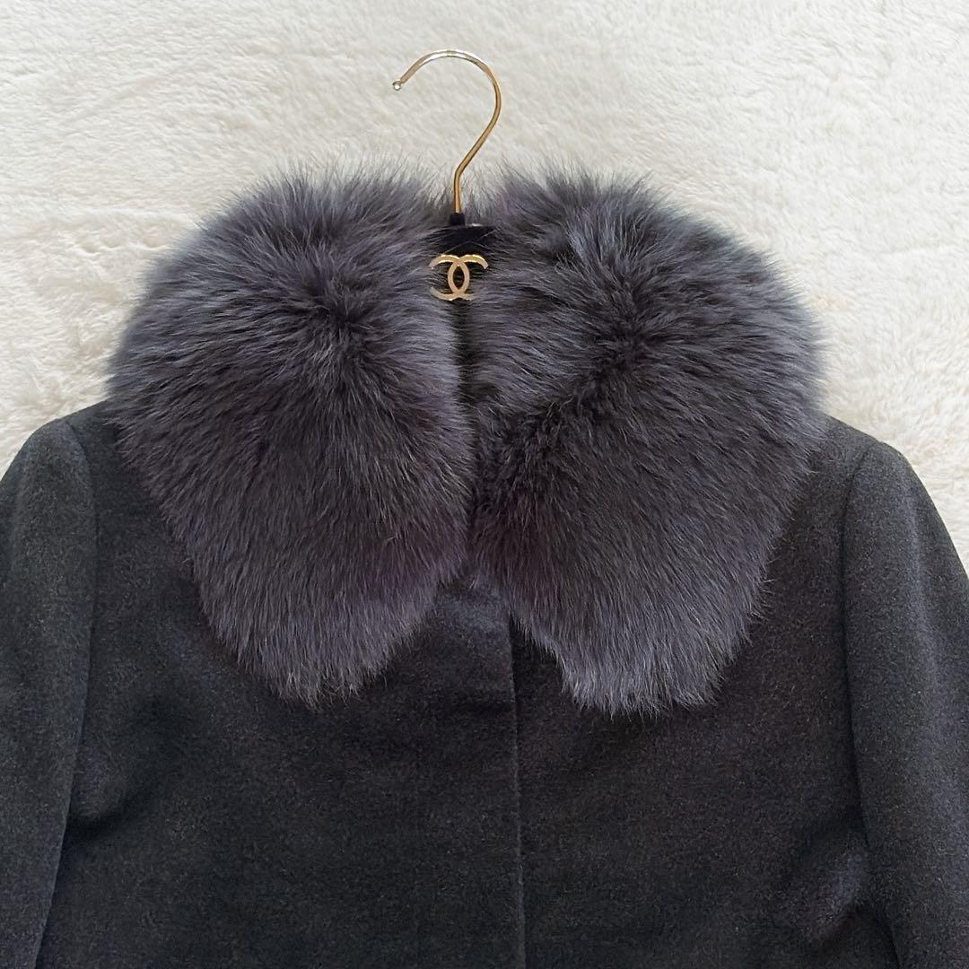 新品タグ付き✨【ピュアカシミヤ】ブルーフォックス マキシ丈ロングコート 2way