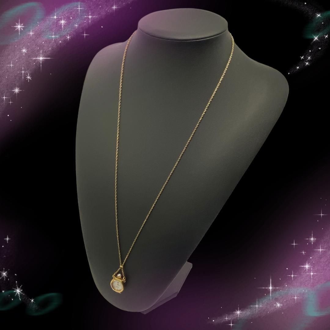 美品 稼働品 ミキモト パール ペンダントウォッチ 本体SV925 クオーツ