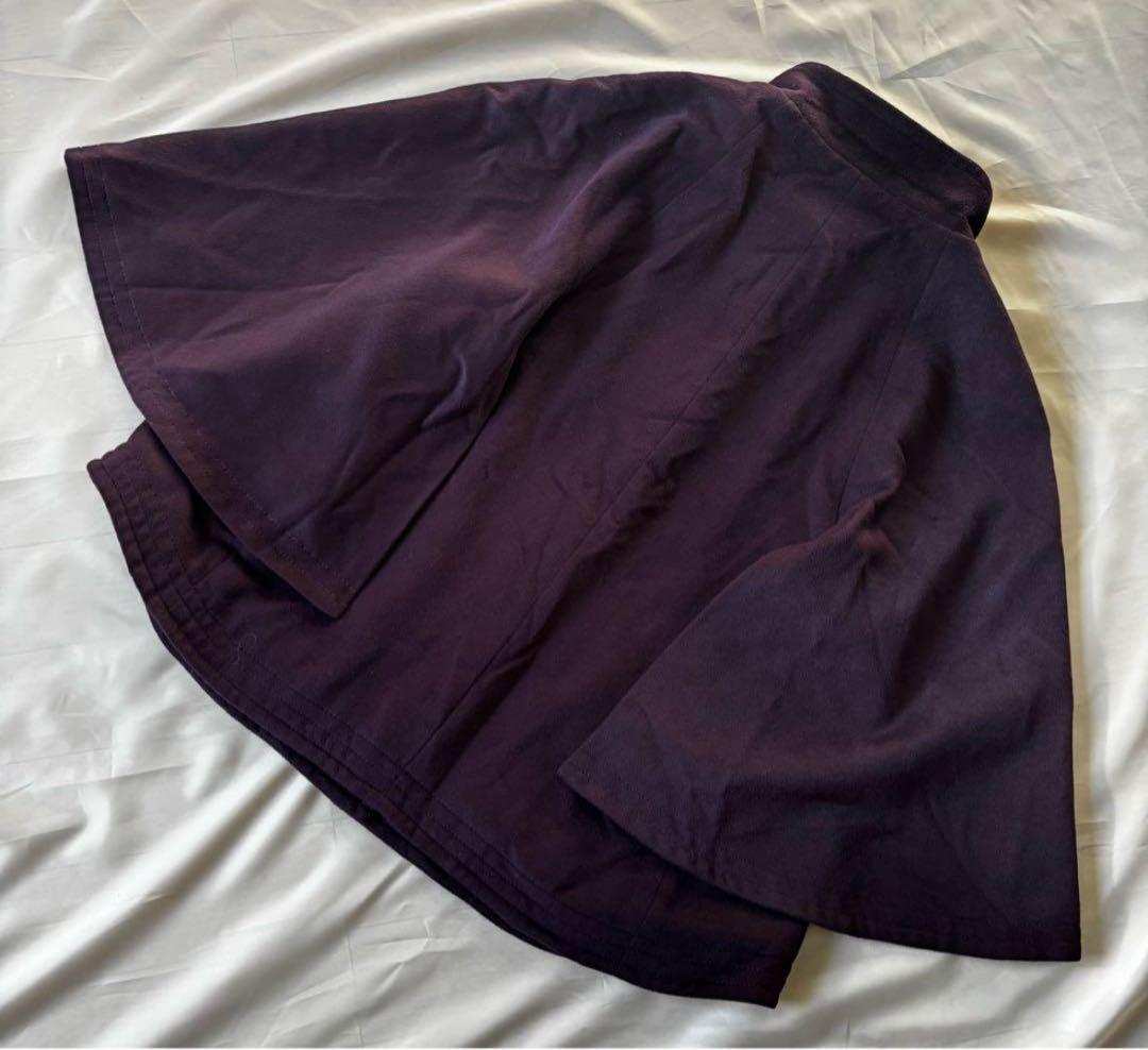 美品fob exportコート　ポンチョ　マント　パープル　カシミヤ100 M