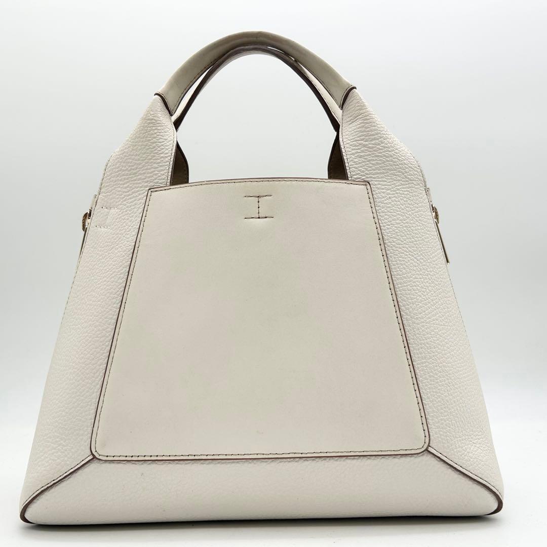 良品　FURLA　フルラ　ジルダ　ショルダーバッグ　2way　レザー　ロゴ　白