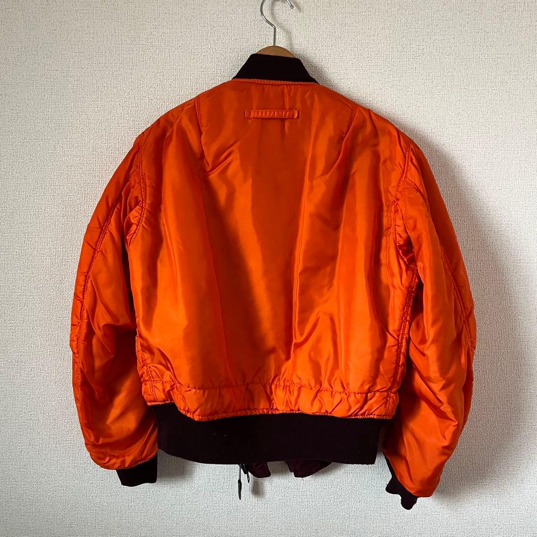 80s alpha MA-1 ボルドー アルファ3本線タグ Mアメリカ製