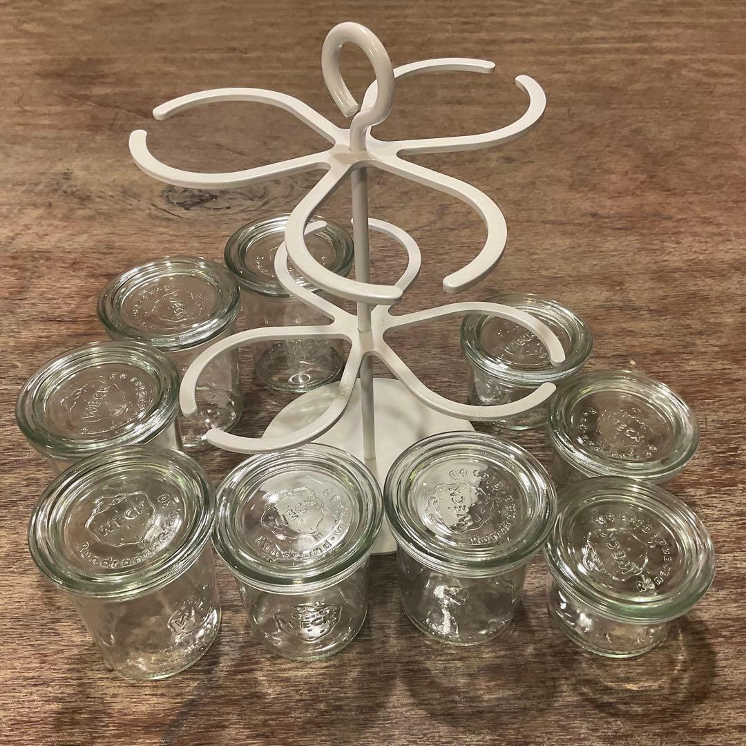 未使用品！WECK ウェック 保存容器 クローバーラック 収納ラック 調味料