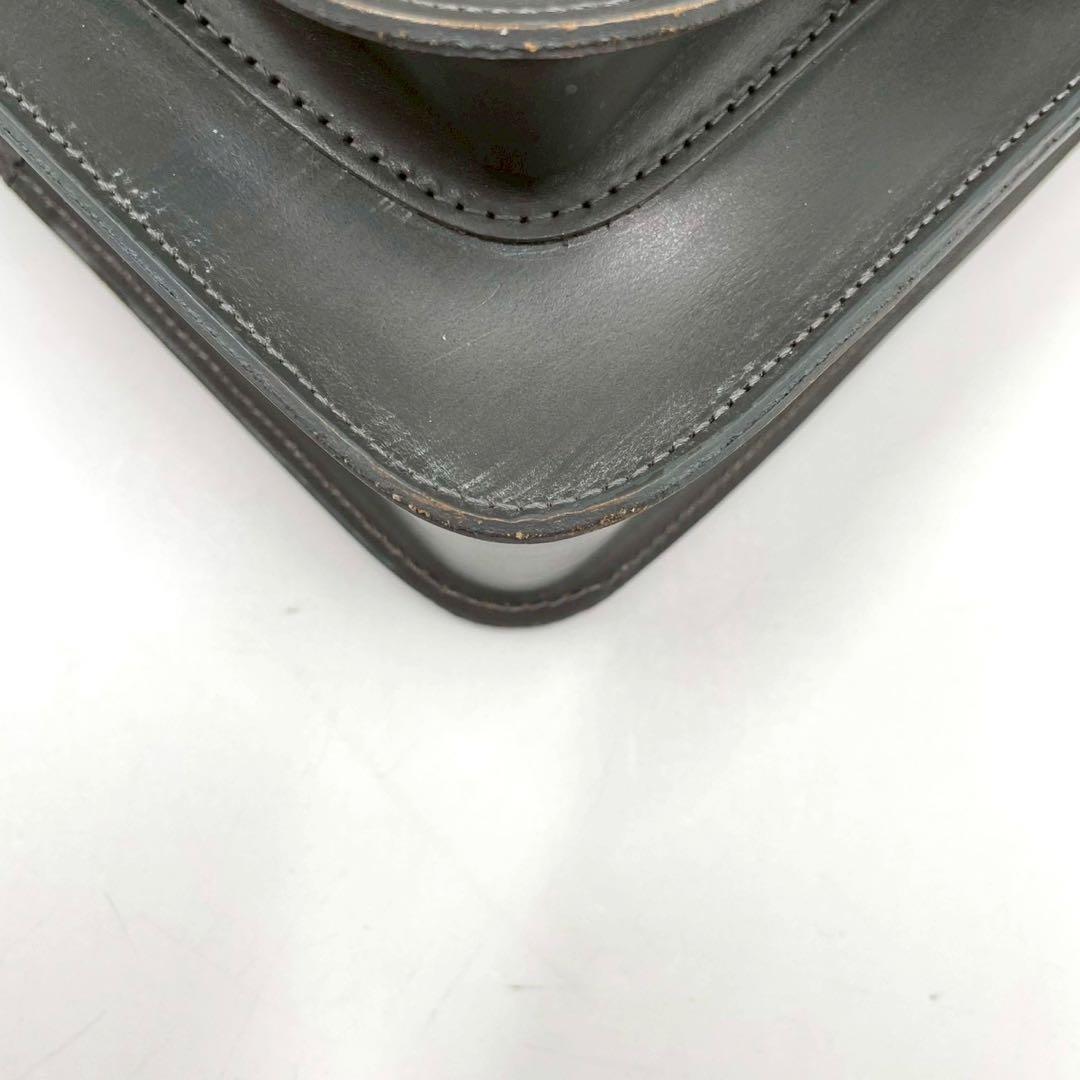 【極美品】GLEN グレンロイヤル ショルダーバッグ グレー レザー