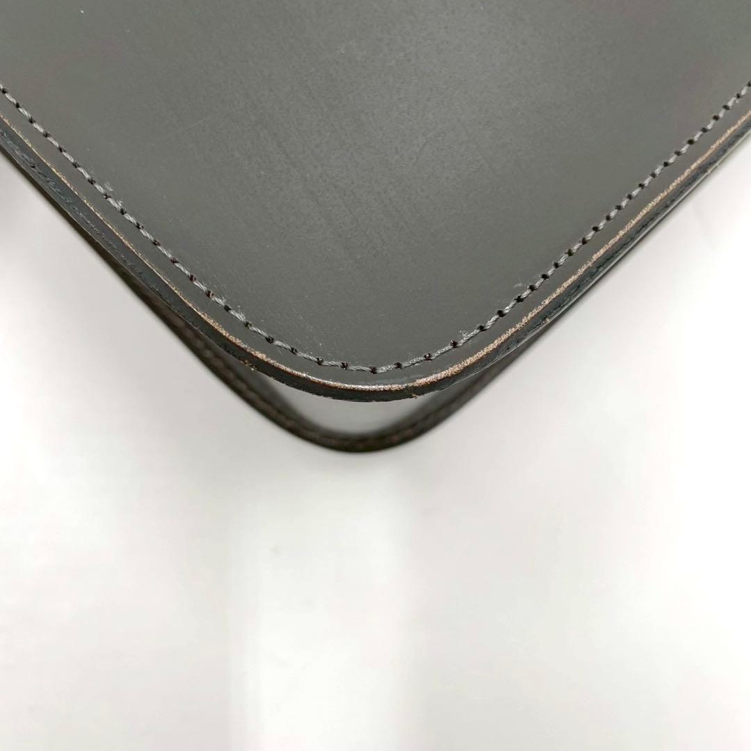 【極美品】GLEN グレンロイヤル ショルダーバッグ グレー レザー