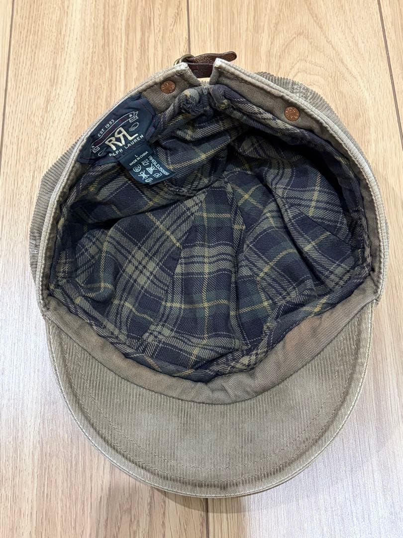 RRL ラルフローレン　細コーデュロイキャスケット ダブルアールエル帽子キャップ
