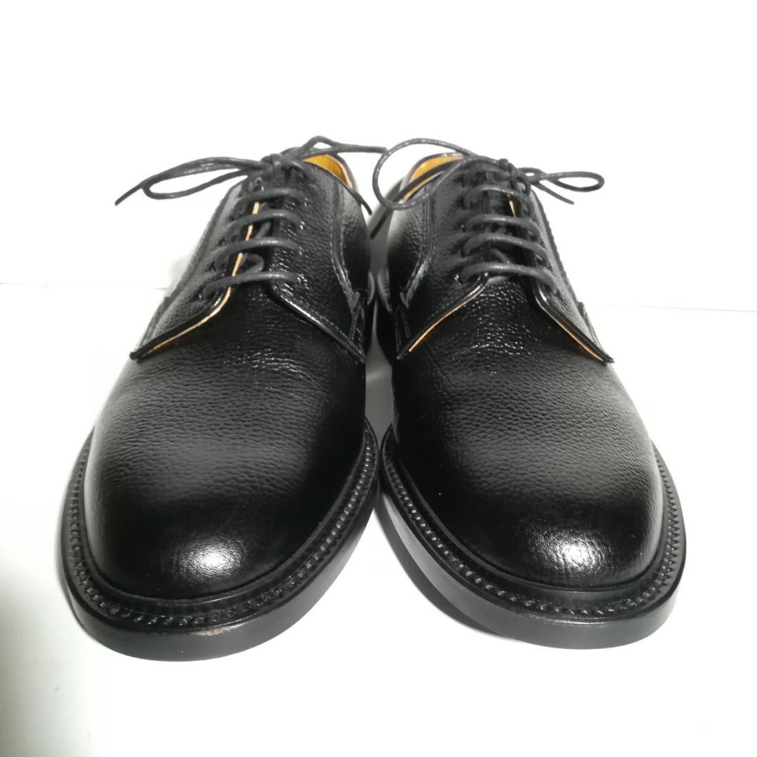 d0359 未使用に近い リーガル シボ革 プレーントゥ 24EE 黒 ブラック