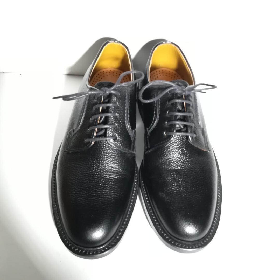 d0359 未使用に近い リーガル シボ革 プレーントゥ 24EE 黒 ブラック