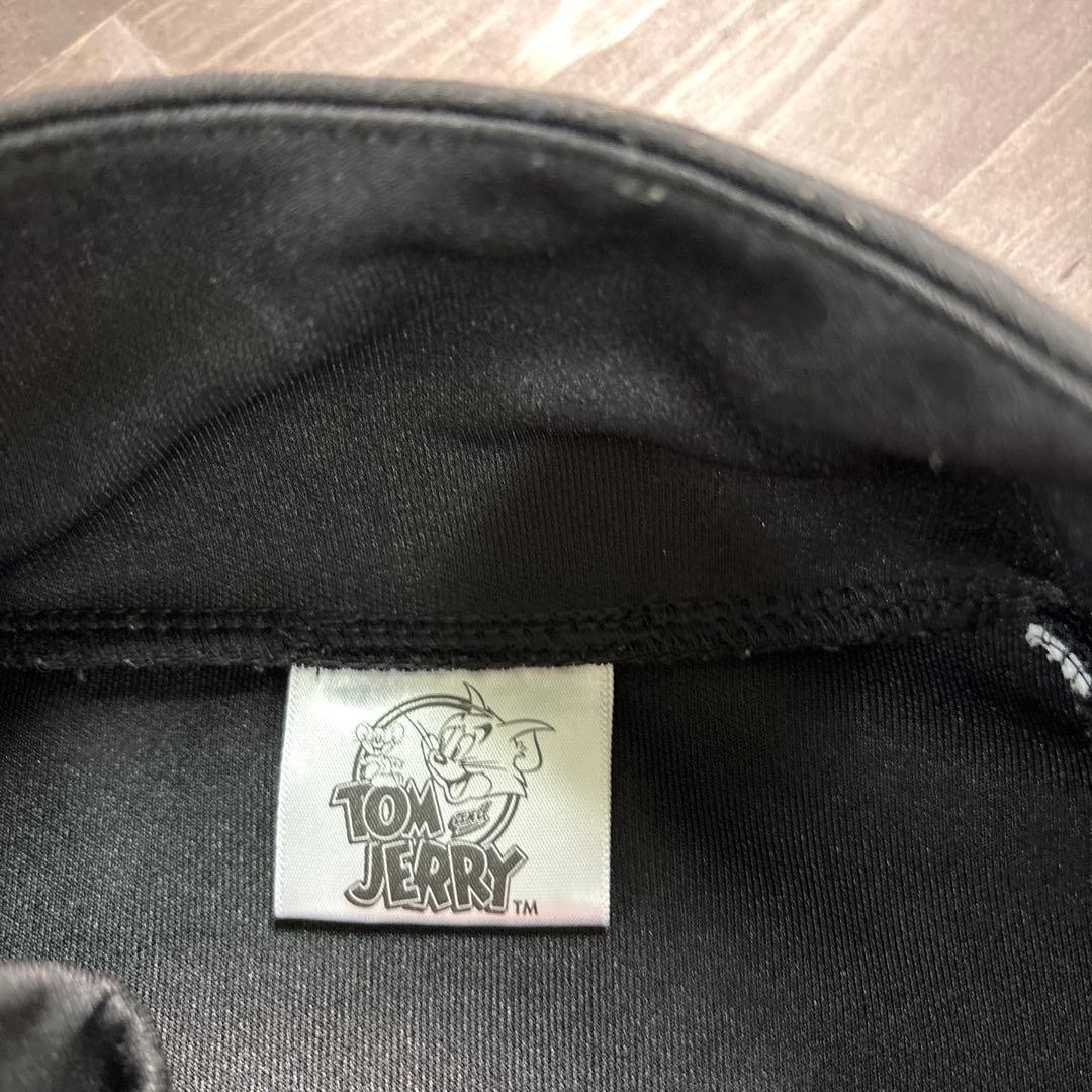 8LA1 TOM and JERRY 刺繍　トラックジャケット　ジャージ　黒