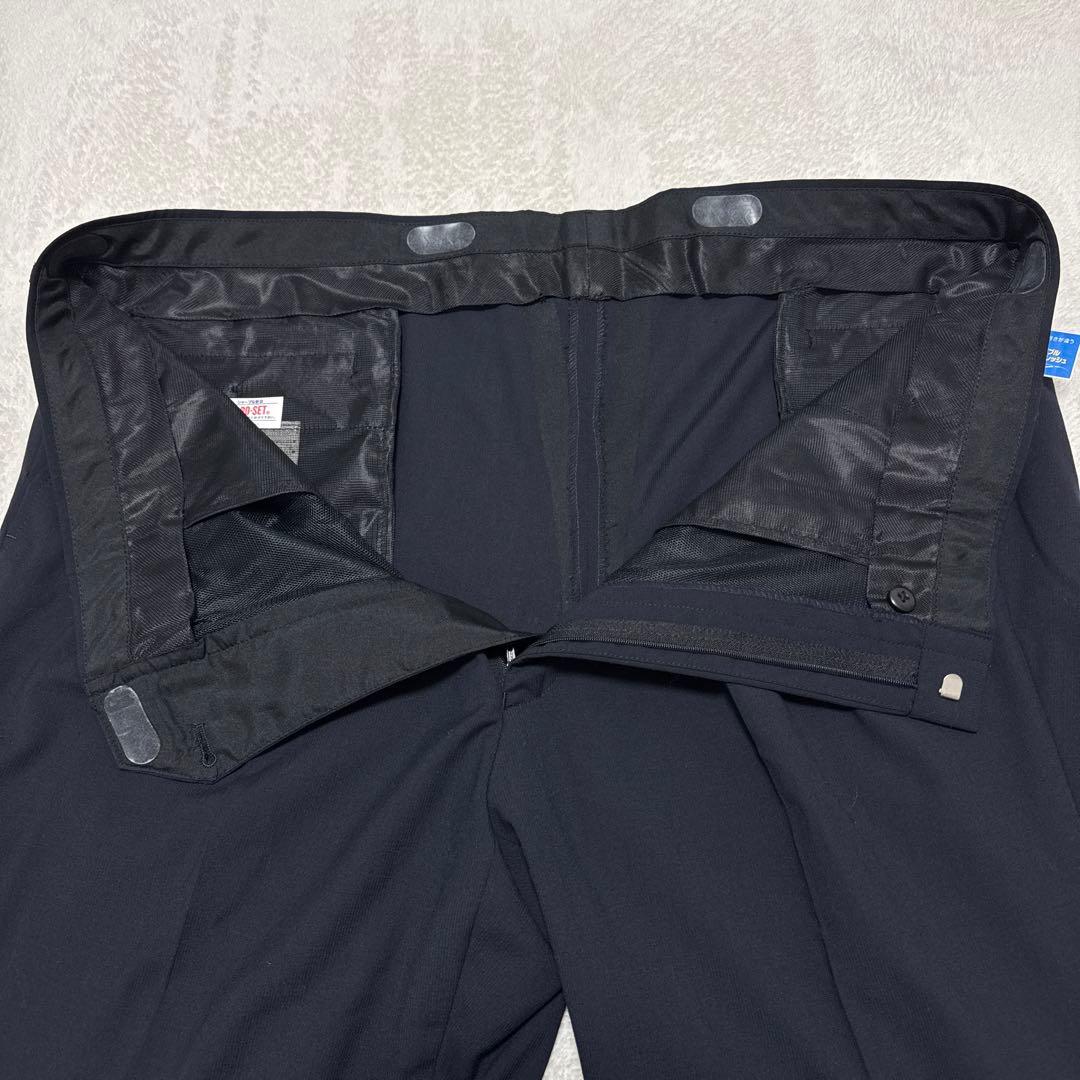 極美品 アオキ セットアップスーツ LES MUES 2B 背抜き 2XL 濃紺