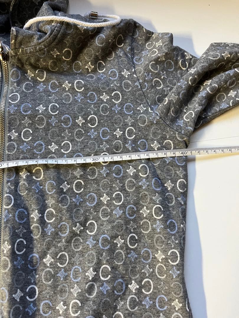 CELINE セリーヌ ジップアップ パーカーL