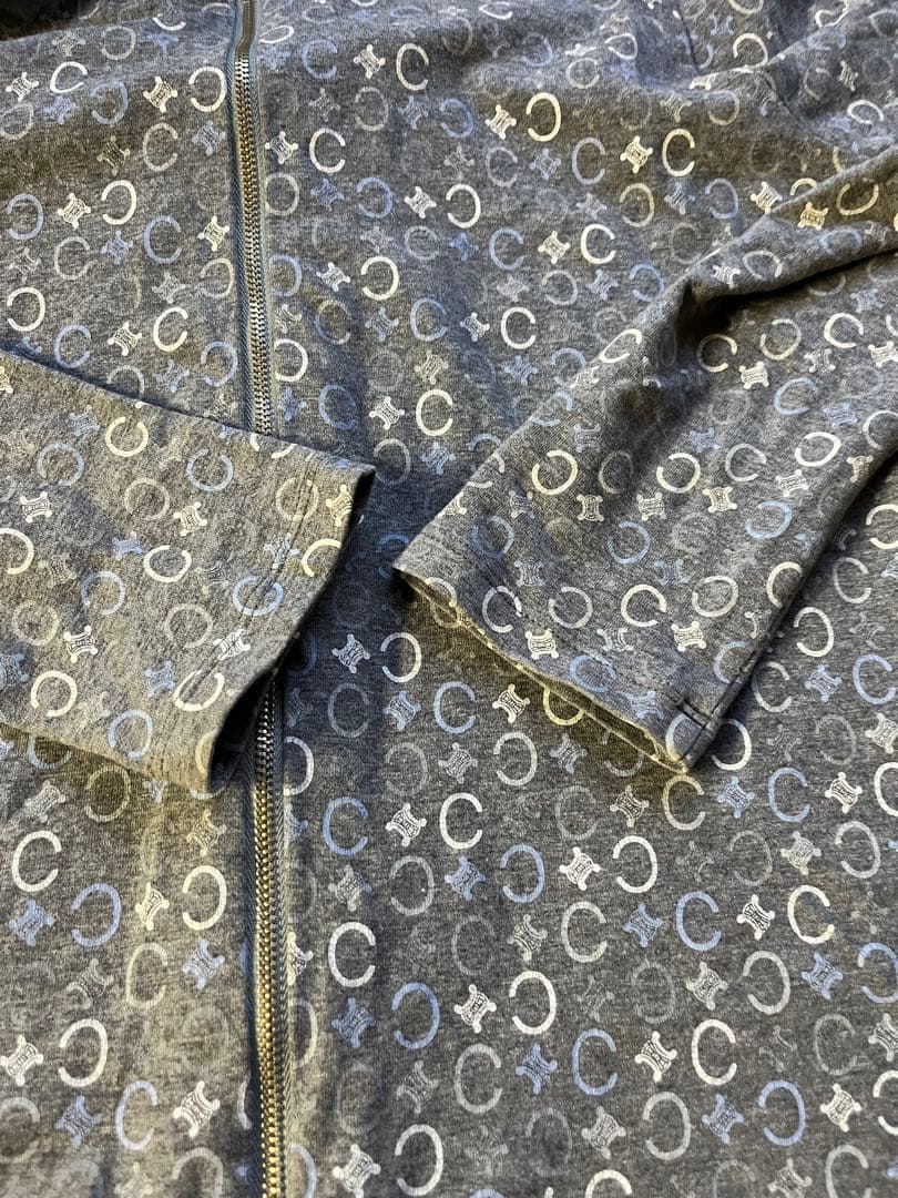 CELINE セリーヌ ジップアップ パーカーL