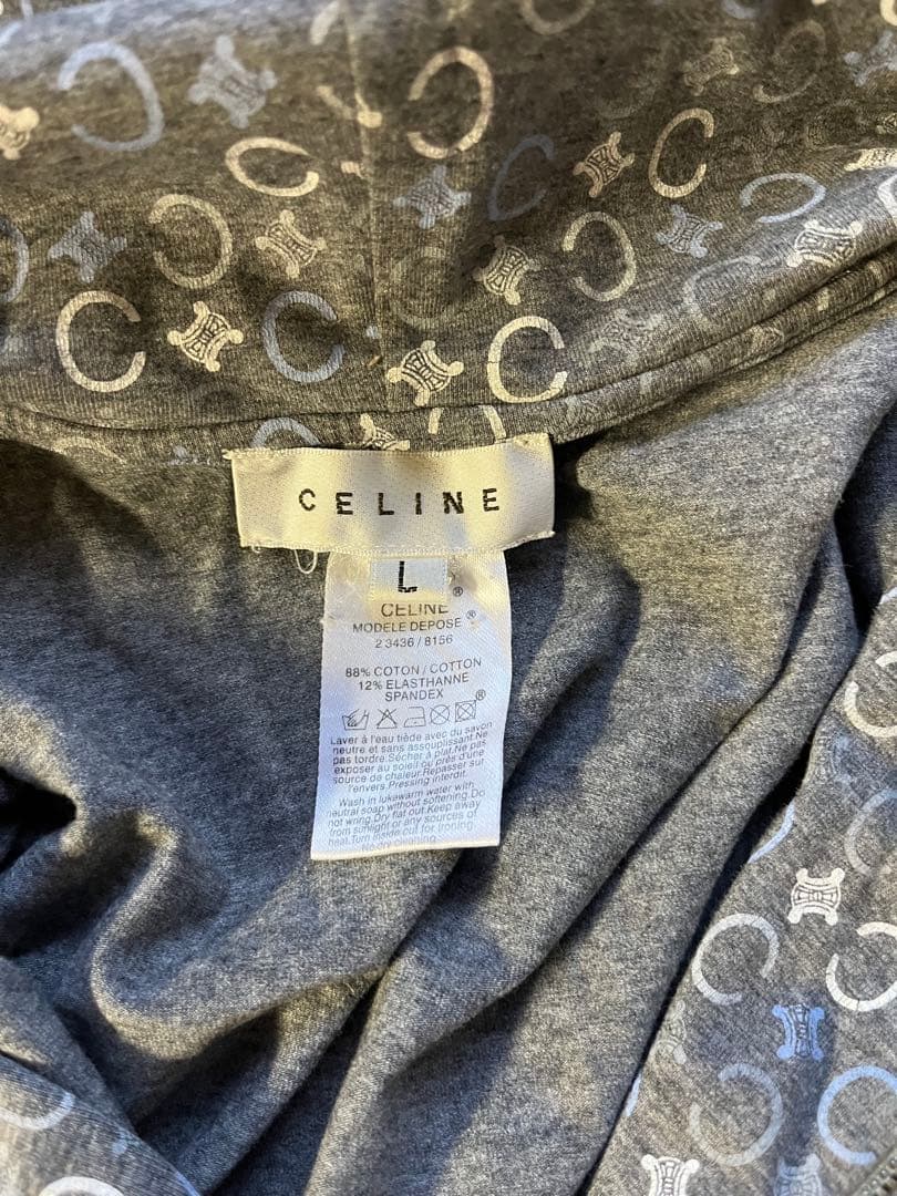 CELINE セリーヌ ジップアップ パーカーL
