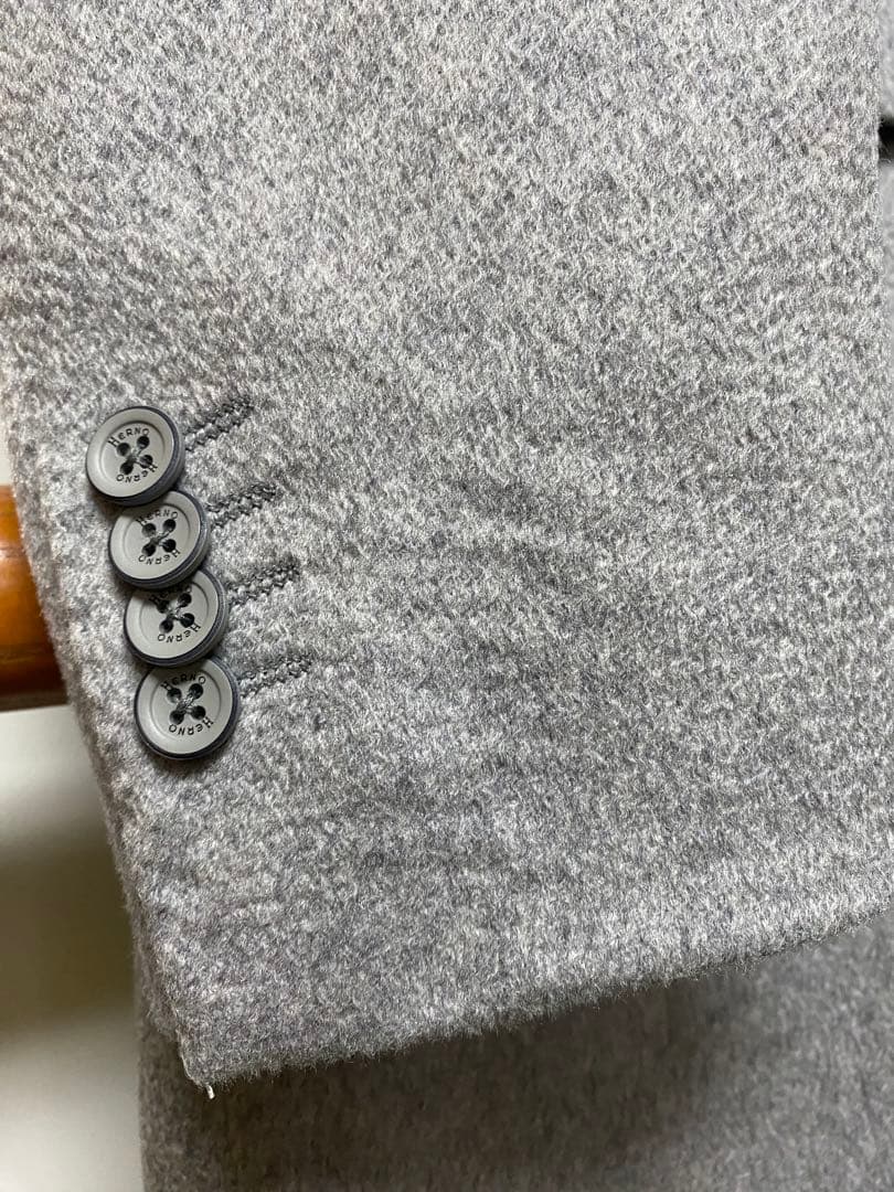 HERNO ヘルノ コロンボ　カシミヤ　チェスターコート ライトグレー 48