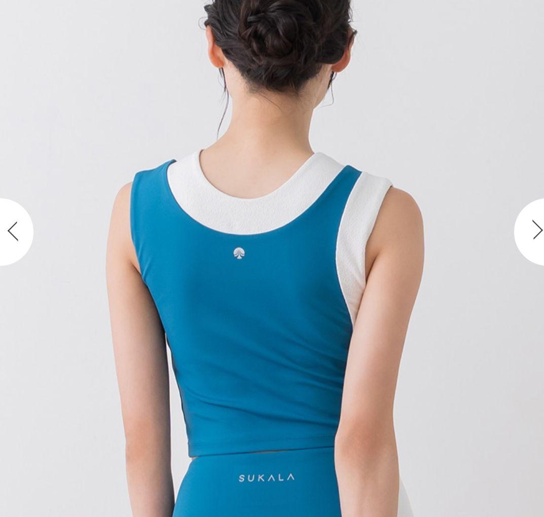 【SUKALA】 バイカラーショートタンクトップ　非売品マフラー付き