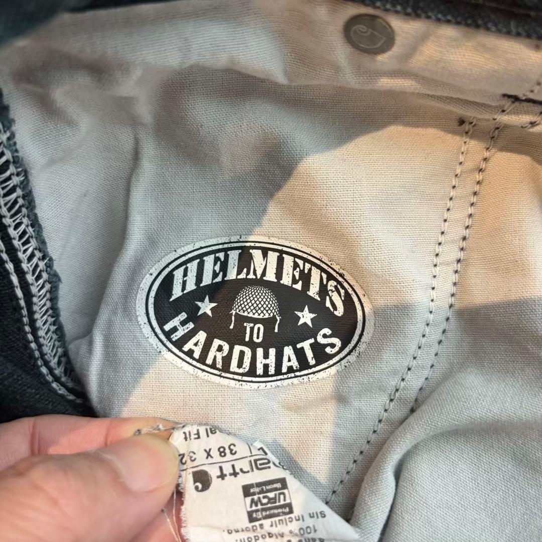 Carhartt B01USA製ダブルニーブラック良フェード ヘルメット#529