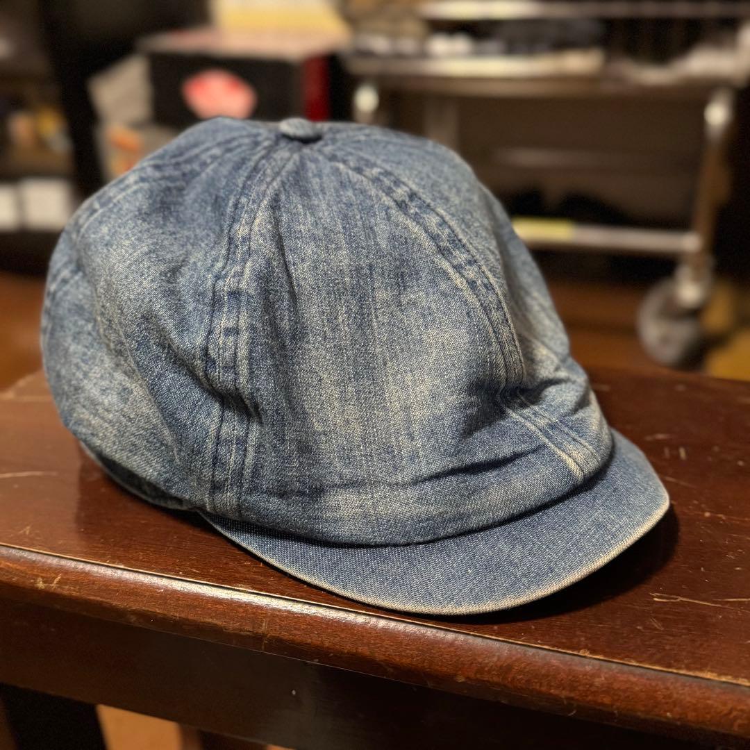 RRL DENIM NEWSBOY CAP デニム ニュースボーイキャップ L